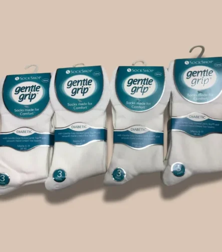 White Men Gentle Grip Socks