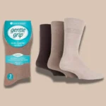 Brown Men Gentle Grip Socks
