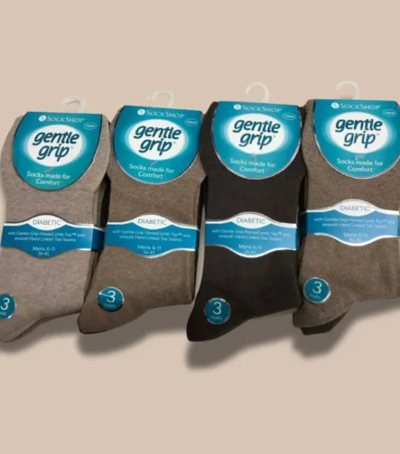 Brown Men Gentle Grip Socks