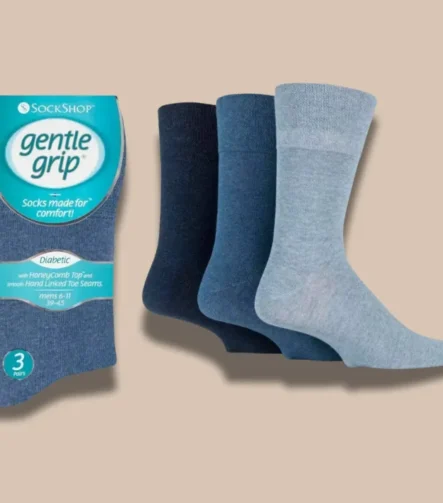 Blue Men Gentle Grip Socks