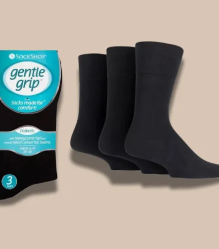 Black Men Gentle Grip Socks