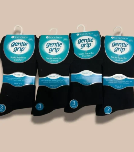 Black Men Gentle Grip Socks