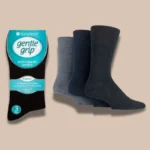 BLack + Navy + Grey Men Gentle Grip Socks