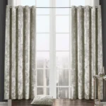 Crushed velvet curtains - cream