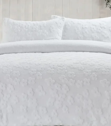 Daisy White Teddy duvet set