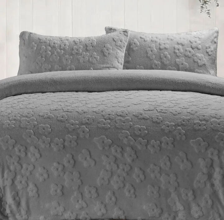Daisy Silver Teddy duvet set