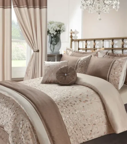 Marie Embroidery Duvet set - Latte
