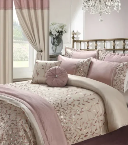 Marie Embroidery Duvet set - Pink