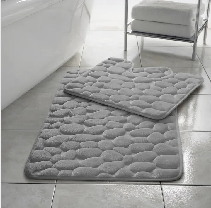 Silver Pebble bath set