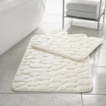 Cream Pebble bath set