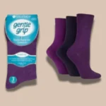 Purple Women Gentle Grip Socks