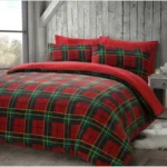 Tartan- red check duvet set