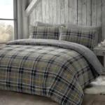 Tartan- Grey check duvet set