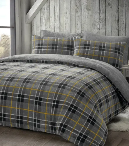 Tartan- Grey check duvet set