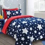 Stars duvet set - navy & red