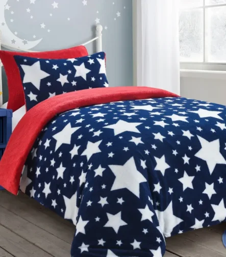 Stars duvet set - navy & red