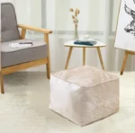 Cream Crushed Valvet Bean Bag