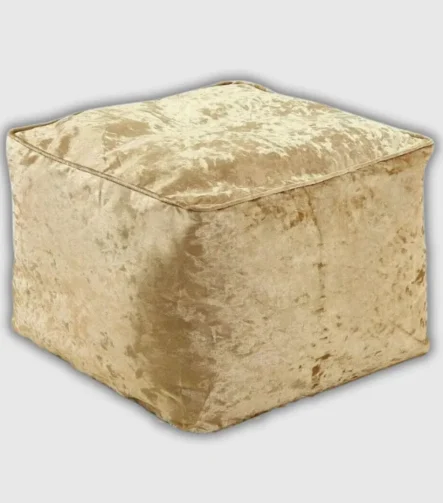 Gold Crushed Valvet Bean Bag