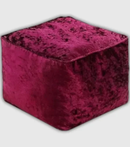 Burgundy Crushed Valvet Bean Bag