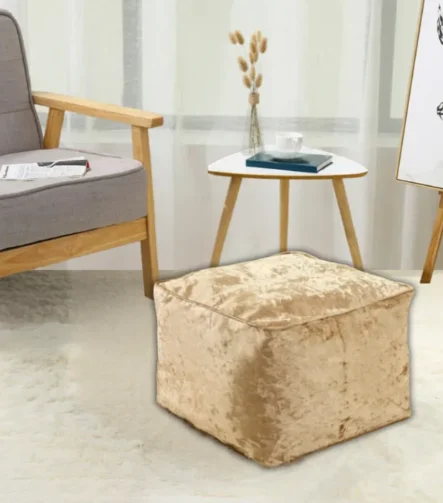 Gold Crushed Valvet Bean Bag