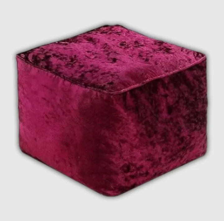 Burgundy Crushed Valvet Bean Bag