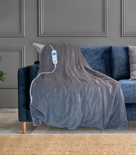 Grey Electric Heated Throw
