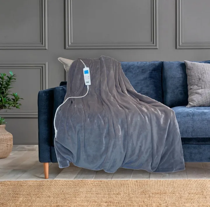 Grey Electric Heated Throw