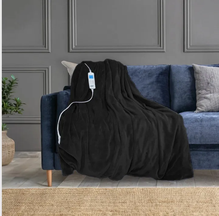 Black Electric Heated Throw