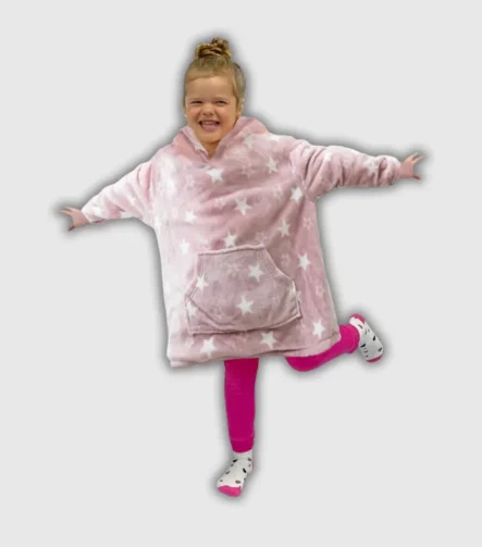Kids Stars hoodie Blush Pink